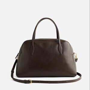 Madewell Top Handle Crossbody Bag in Soft Grain Leather Carob Brown